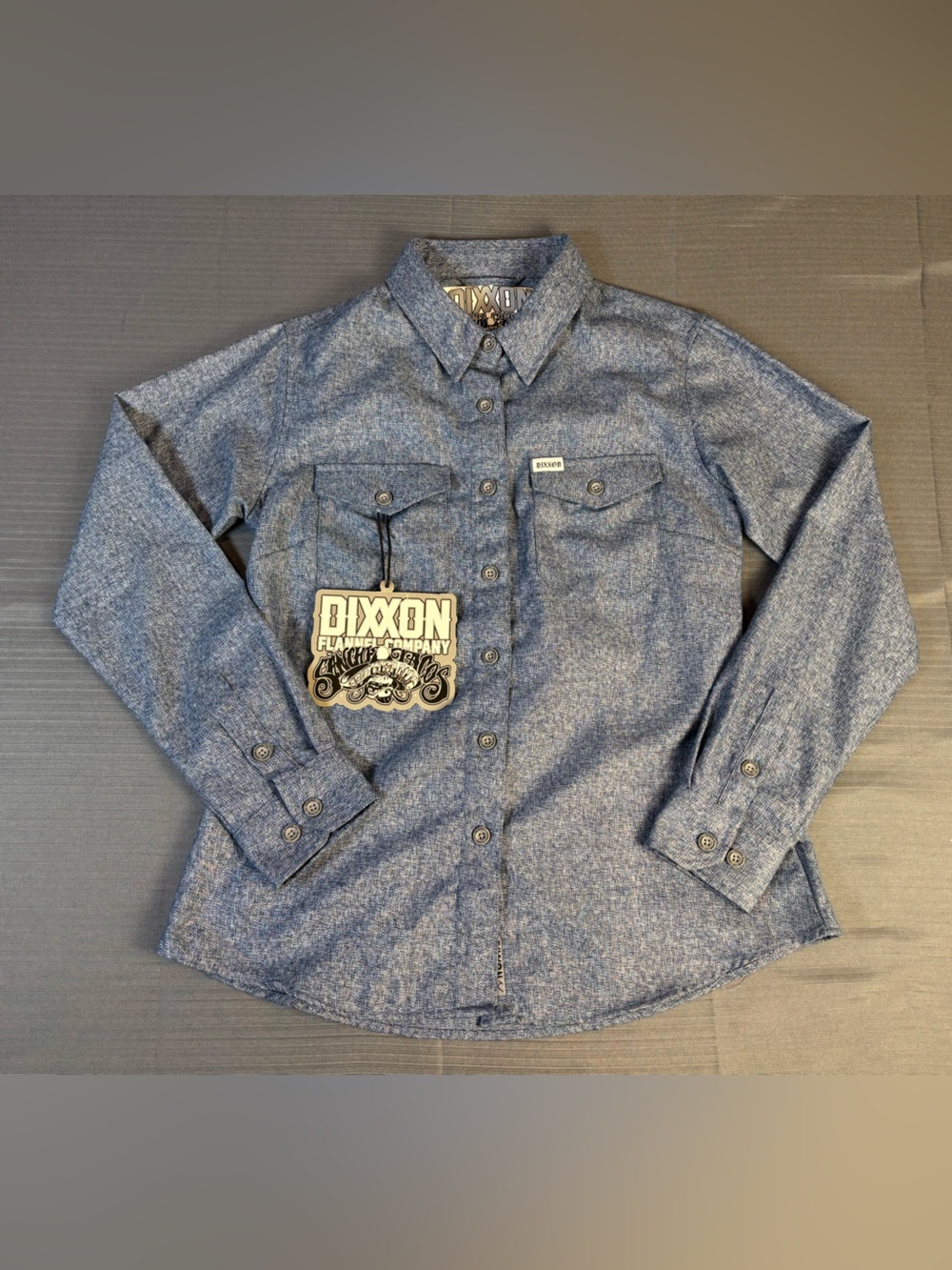 Dixxon Flannel Co Yardbird Women’s Button Up Shirt Blue Workwear Size M NWT